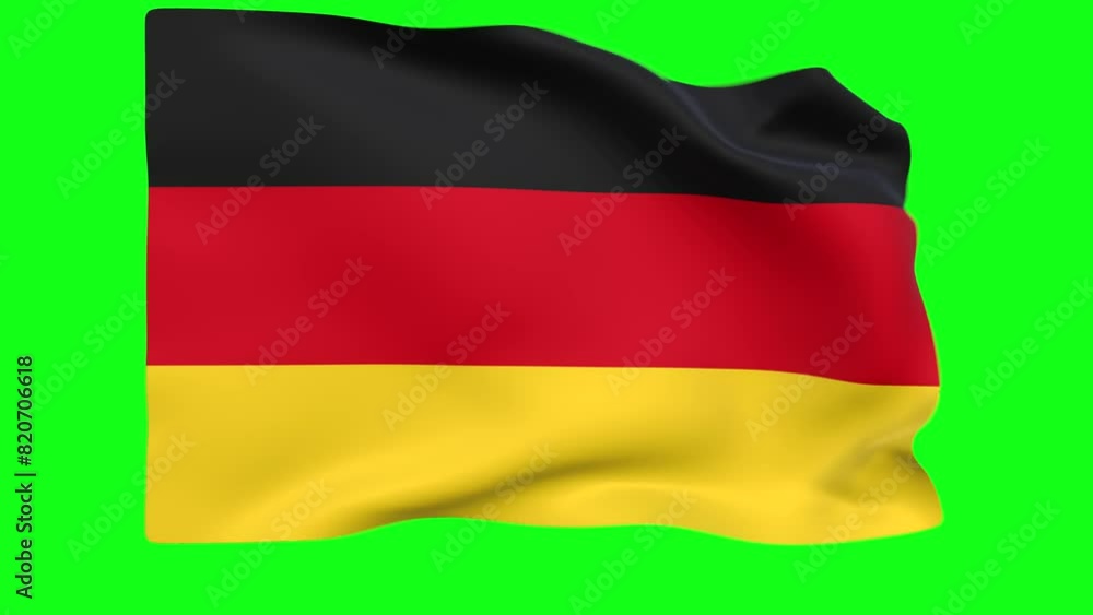 Waving flag of Germany Animation 3D render Method Waving flag of Germany Animation 3D render Method