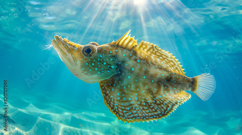 Flat fish underwater photo