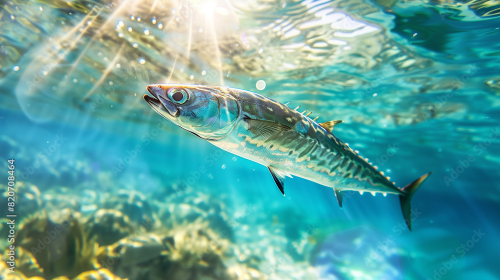 Mackerel fish underwater Mackerel fish underwater