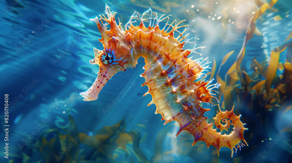 Seahorse underwater