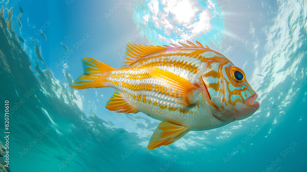 Naklejka premium Snapper fish underwater