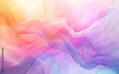 Elegant abstract background with soft pastel gradients and fluid forms, minimalist theme, whimsical, Double exposure, calming design backdrop
