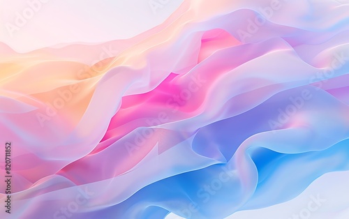 Elegant abstract background with soft pastel gradients and fluid forms, minimalist theme, whimsical, Double exposure, calming design backdrop