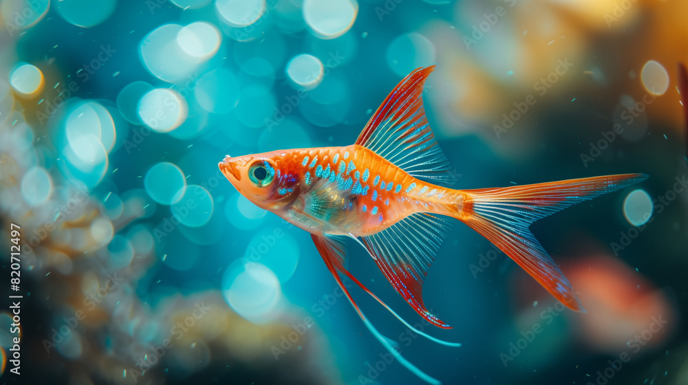Swordtails fish underwater Swordtails fish underwater