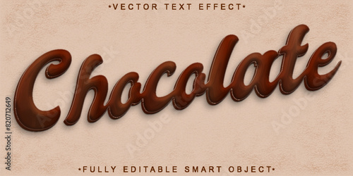 Brown Chocolate Vector Fully Editable Smart Object Text Effect