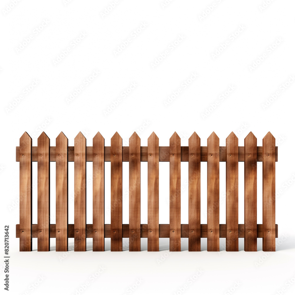 Wooden fence isolated on white background Wooden fence isolated on white background