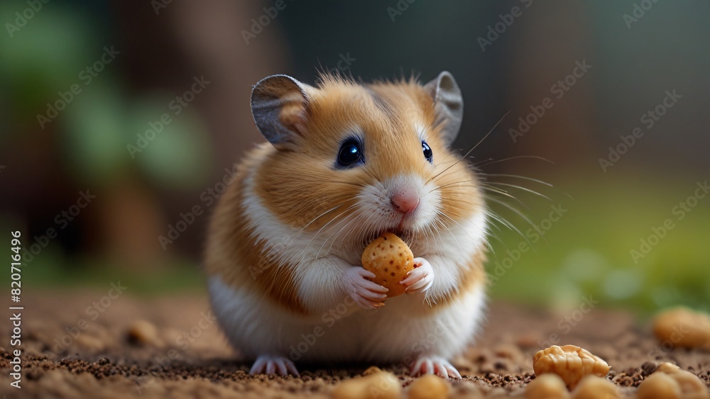 cute hamster eat peanut with blurr background cute hamster eat peanut with blurr background