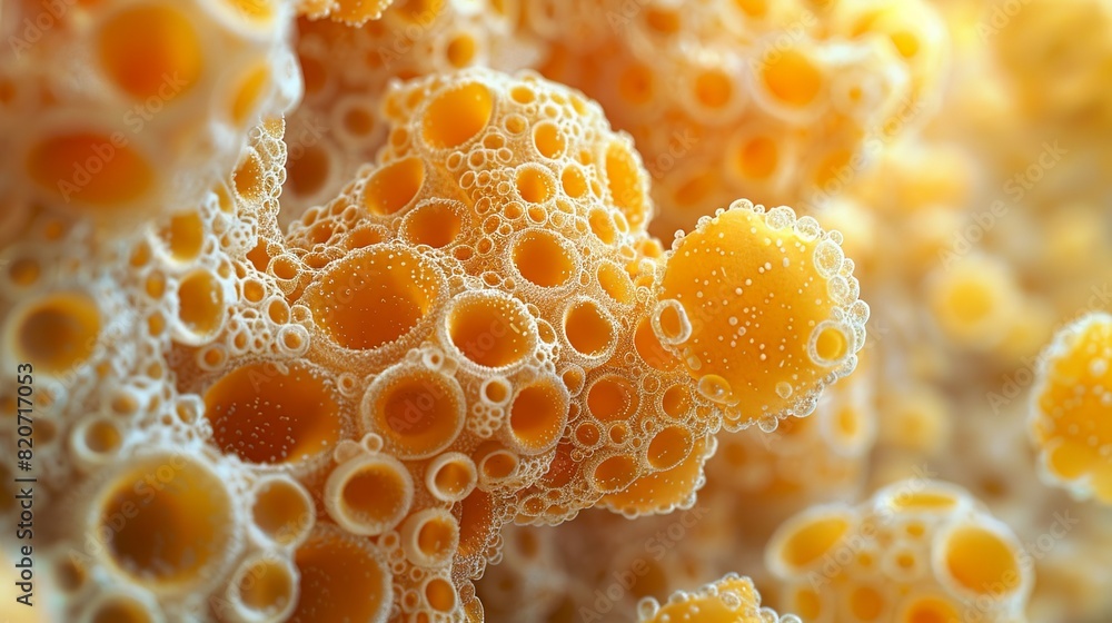 Science microscopic background, Magnified image of virus particles ...