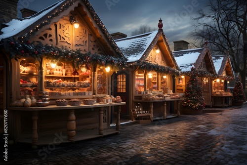 Christmas market in the village of Zell am See, Austria.