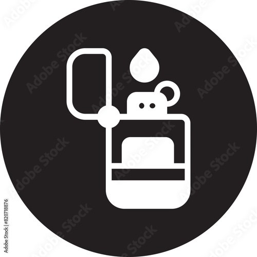 fire lighter glyph icon