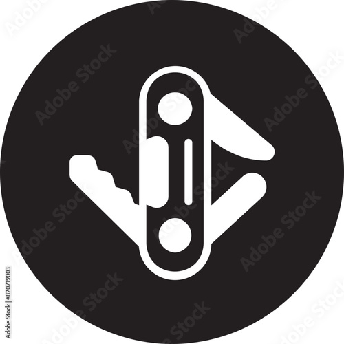 pocket knife glyph icon