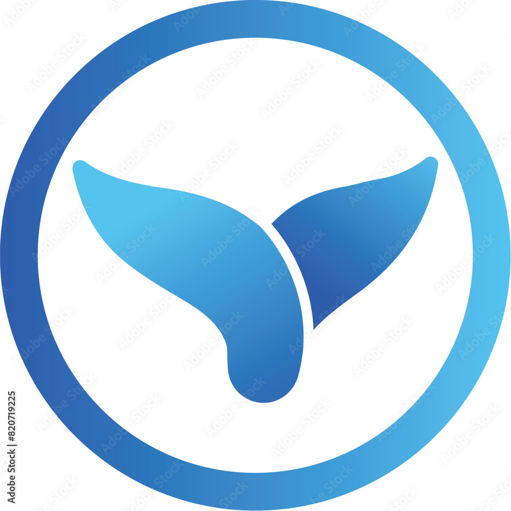 Fish Tail Like a Y logo design template Fish Tail Like a Y logo design template