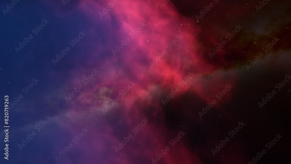 Space background. Nice clean colorful nebula with star field. 3D rendering
Space background. Nice clean colorful nebula with star field. 3D rendering