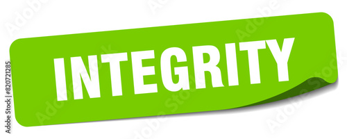 integrity sticker. integrity label
