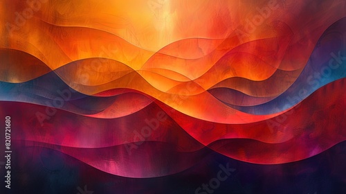 Colorful wave abstract background on dark background
