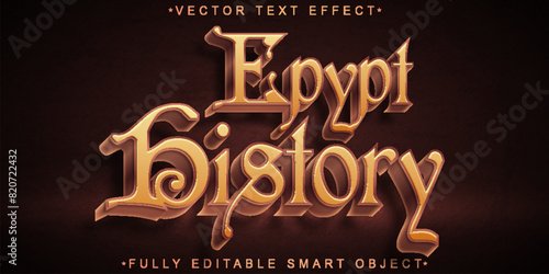 Egypt History Vector Fully Editable Smart Object Text Effect