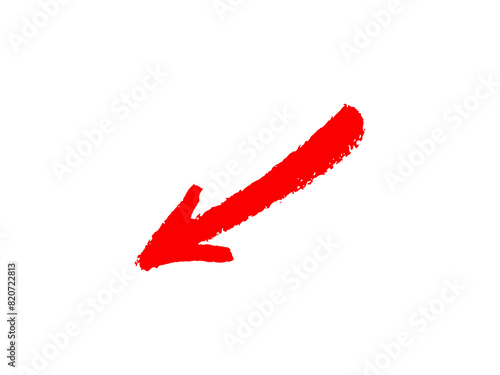 Red arrow marker isolated on background. Red arrow marker isolated png transparent. arrow mark hand drawn. Red arrows icon. Arrow drawn on white background