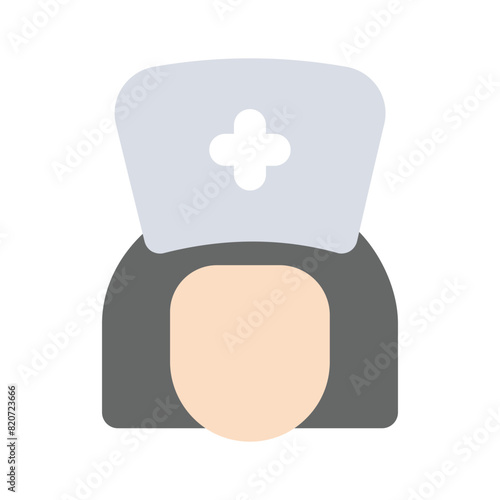 Nurse flat icon. isolated on a white background