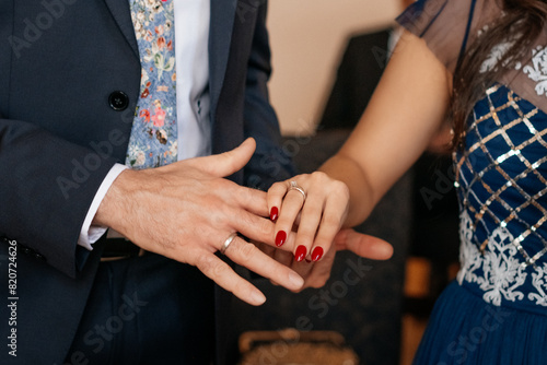 hands of newlyweds, wedding