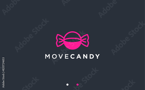 candy logo design vector silhouette illustration