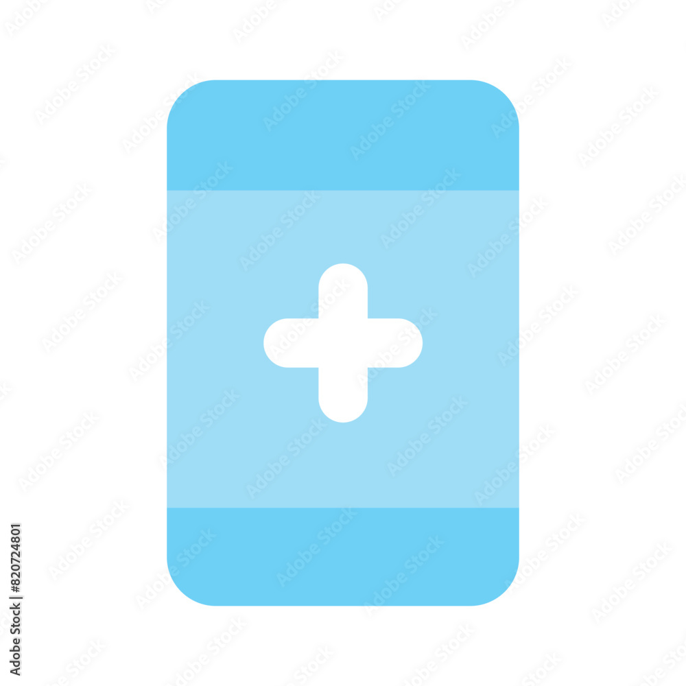 Medical sign inside mobile, icon of mobile healthcare Medical sign inside mobile, icon of mobile healthcare