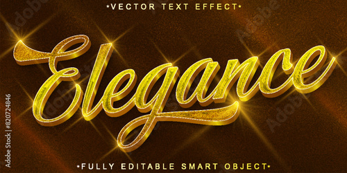 Shiny Glitter Elegance Vector Fully Editable Smart Object Text Effect