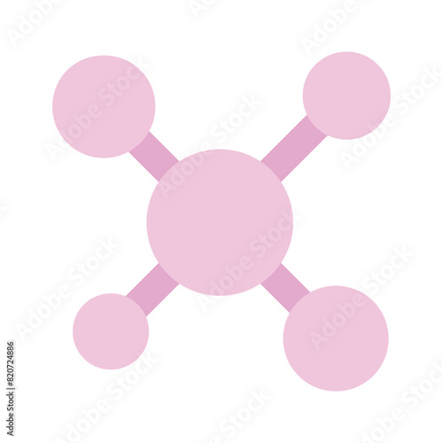 Beautifully designed Icon of molecules in modern style, molecular network