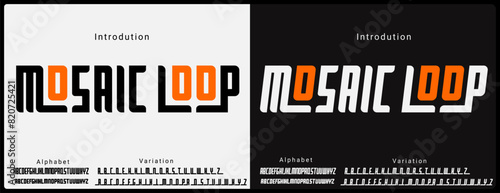 Alphabet vector font with variation ligature. typography of bold font with ligature.