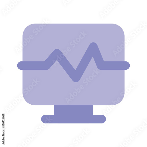 An icon of heartbeat monitor, electrocardiogram machine vector design