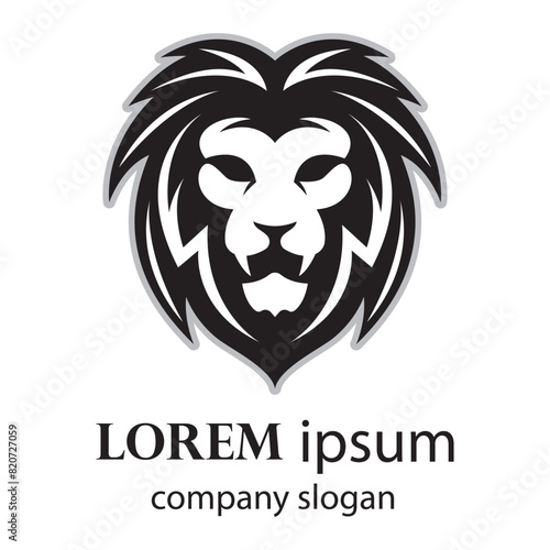 Elegant and dignified lion head logo design