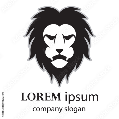 Elegant and dignified lion head logo design