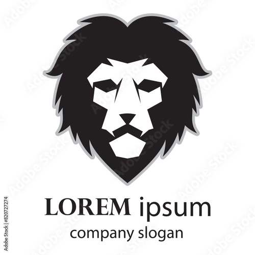 Elegant and dignified lion head logo design