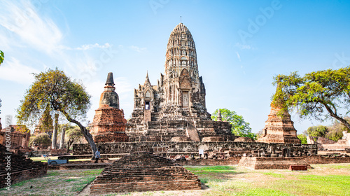 Wat Ratchaburana is an ancient temple over six hundred years old, built during the Ayutthaya period. Located in Ayutthaya Province, Thailand. photo