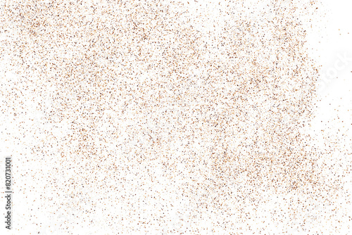 Coffee Color Texture Isolated on White Background. Brown Pattern. Chocolate Shades Confetti. Sand Abstract Backdrop. Vector Illustration, EPS 10.