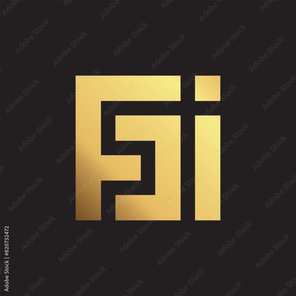 Obraz premium FJI luxury logo design Template