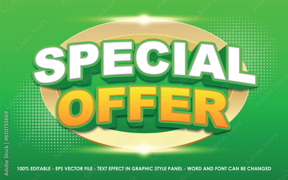 Editable Special Offer 3D Text Effect Editable Special Offer 3D Text Effect