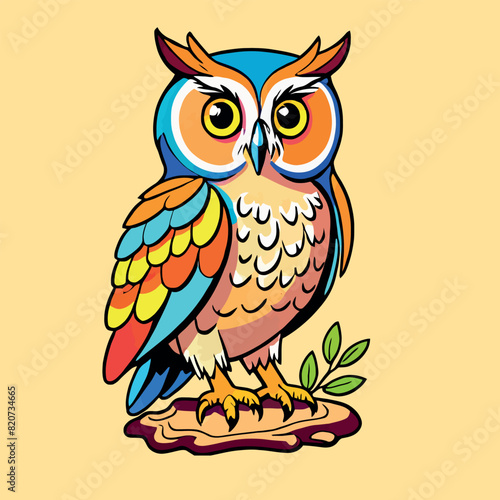 simpatico gufo disegno infantile 01