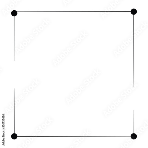 Set of frame border line page vector vintage simple vertical isolated with white background.