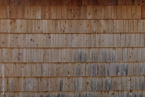 Wood shingle roof background  roof texture  pattern.