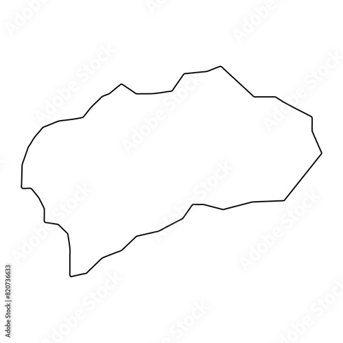 Kone commune map, administrative division of New Caledonia. Vector illustration.