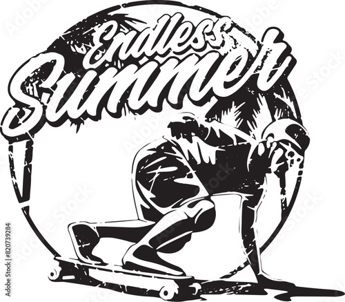 skating rink in the summer silhouette vector art illustration