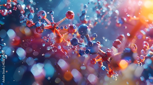 Molecular Dance in a Biological System An Abstract Laboratory Landscape photo