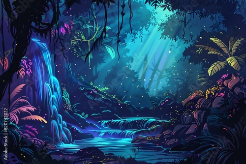 fairy painting jungle background