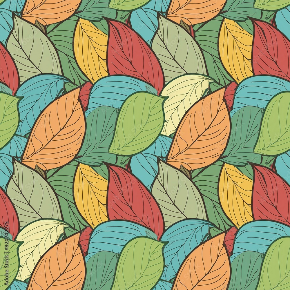 seamless pattern with leaves