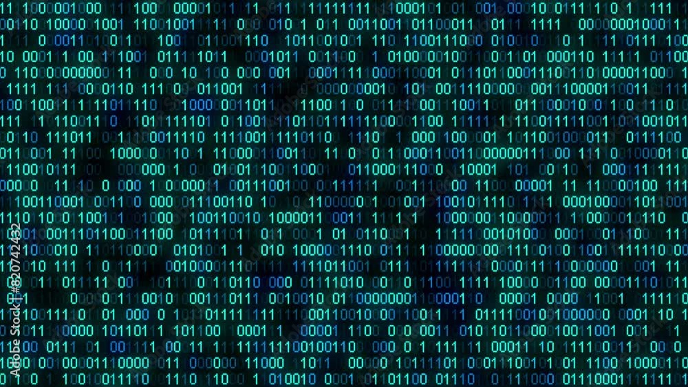 Perspective wall of binary code. Digital pattern background Perspective wall of binary code. Digital pattern background
