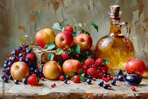 food, oil painting