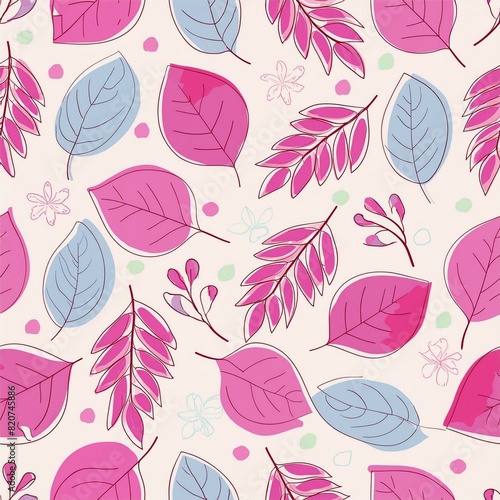 seamless pattern with leaves