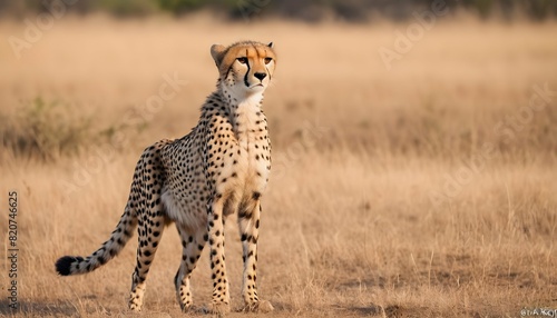 A Cheetah With Its Tail Held High A Sign Of Confi Upscaled 10