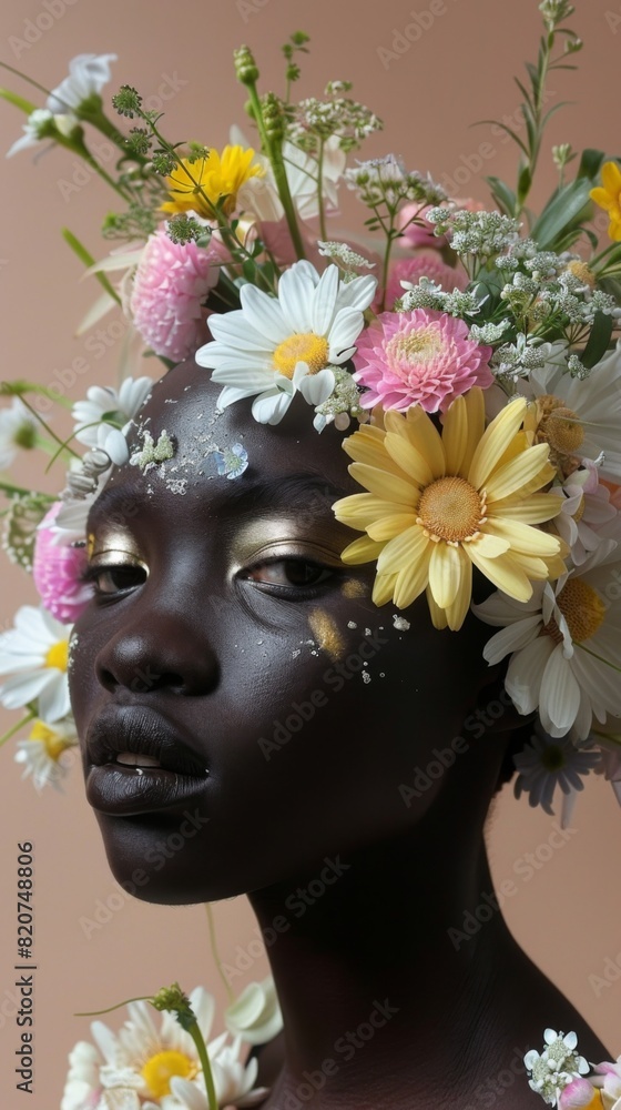 Portrait of a Woman with Floral Headpiece Portrait of a Woman with Floral Headpiece