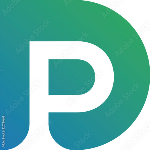 DP letter Logo for business app icon